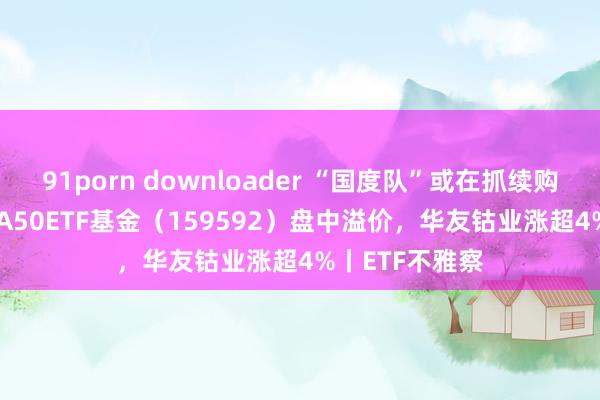 91porn downloader “国度队”或在抓续购入宽基 ETF，A50ETF基金（159592）盘中溢价，华友钴业涨超4%丨ETF不雅察