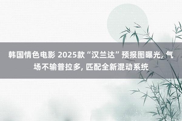 韩国情色电影 2025款“汉兰达”预报图曝光， 气场不输普拉多， 匹配全新混动系统