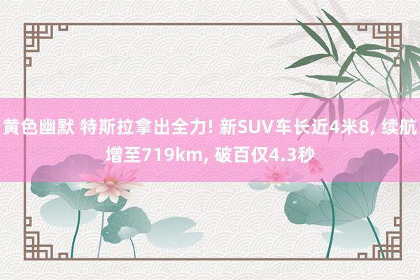 黄色幽默 特斯拉拿出全力! 新SUV车长近4米8， 续航增至719km， 破百仅4.3秒