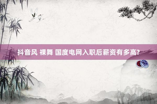 抖音风 裸舞 国度电网入职后薪资有多高?